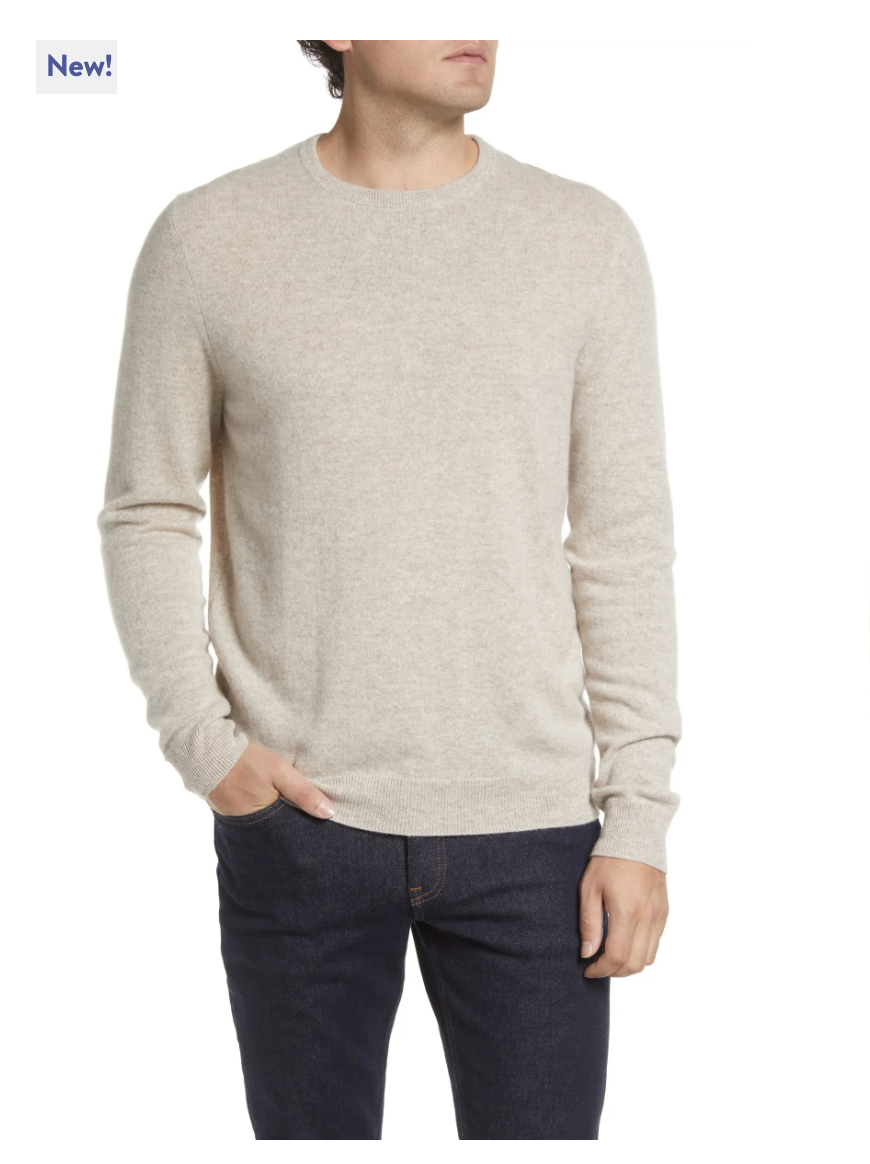 38) Cashmere Crewneck Sweater