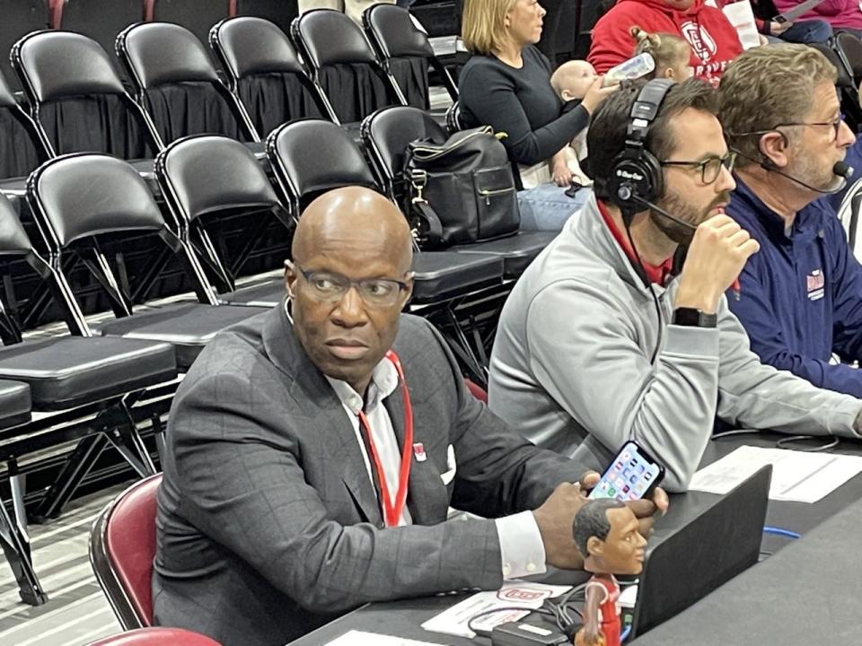 Missouri Valley Conference commissioner Jeff Jackson was in attendance as Bradley beat Southeast Missouri State, 73-60, at Carver Arena on Saturday, Nov. 19, 2022.