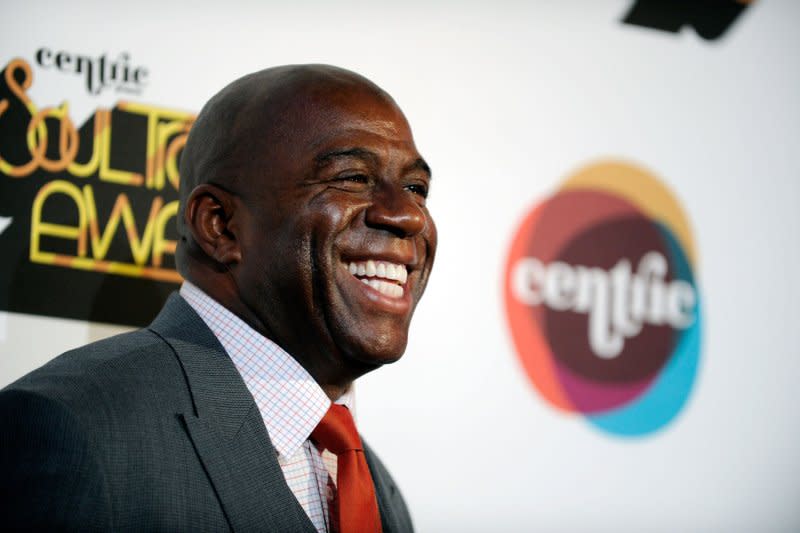 Former NBA player Earvin "Magic" Johnson has joined Forbes' esteemed list of billionaires. File photo by David Becker/UPI