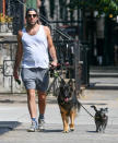 <p>Zachary Quinto has two cute sidekicks for a sunny stroll through N.Y.C. on July 11. </p>