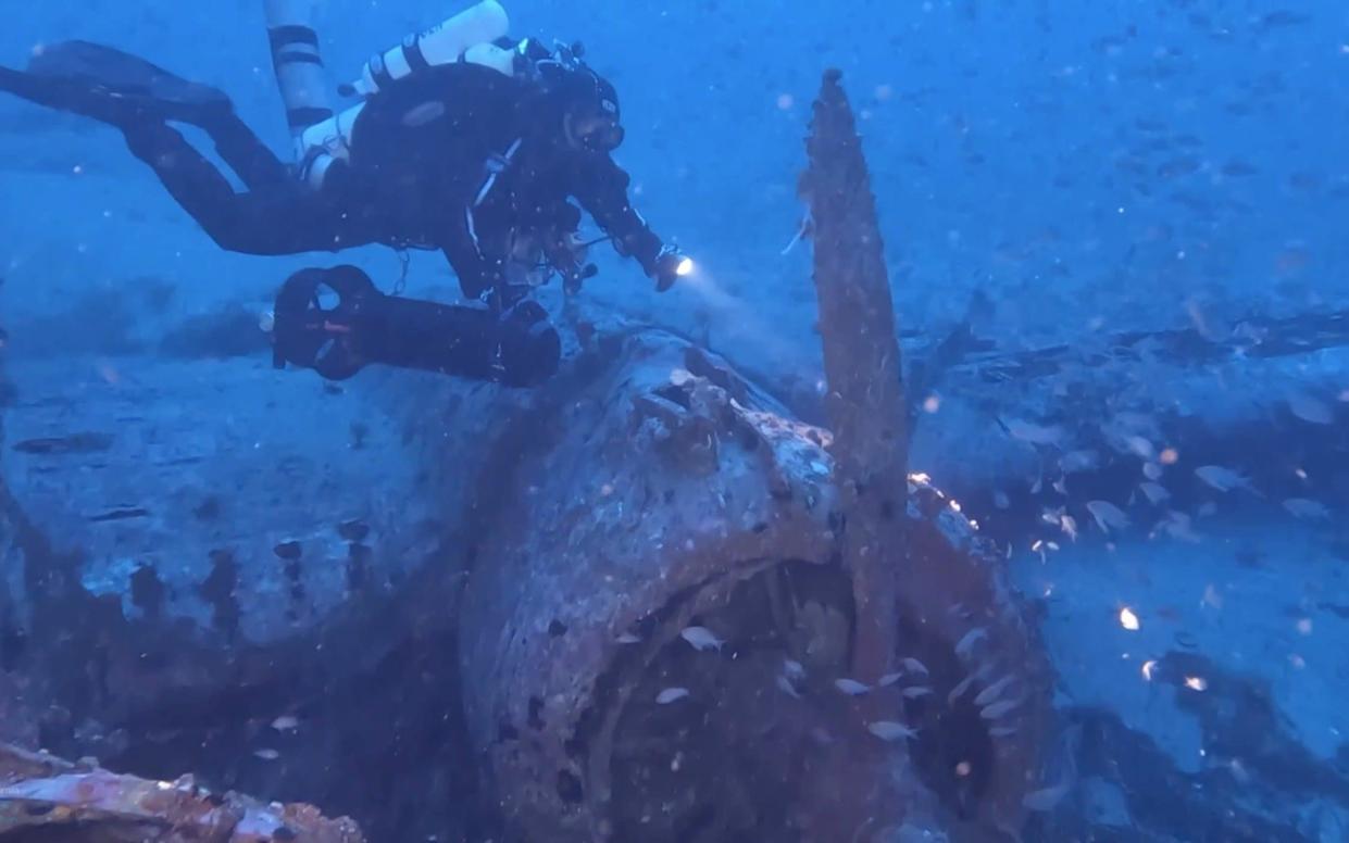 The Martin Baltimore was flying on a reconnaissance mission from its base in Malta in 1942 when it was forced to ditch into the sea