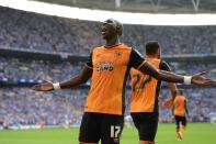 Britain Soccer Football - Hull City v Sheffield Wednesday - Sky Bet Football League Championship Play-Off Final - Wembley Stadium - 28/5/16 Mohamed Diame celebrates scoring the first goal for Hull City Action Images via Reuters / Tony O'Brien Livepic EDITORIAL USE ONLY. No use with unauthorized audio, video, data, fixture lists, club/league logos or "live" services. Online in-match use limited to 45 images, no video emulation. No use in betting, games or single club/league/player publications. Please contact your account representative for further details.