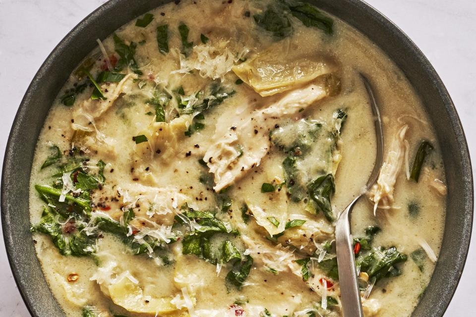 Chicken Spinach Artichoke Soup