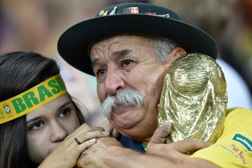 <p>Allmählich wird auch den brasilianischen Fans klar, was hier gerade abgeht.<br>(Bild: Getty Images) </p>