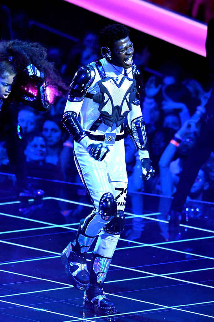 Lil Nas X performs at the 2019 MTV VMAs. - Credit: Stephen Lovekin/Shutterstock