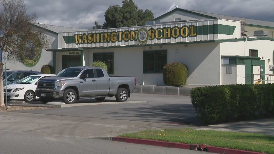 Washington Elementary School in San Gabriel, California. (KTLA)