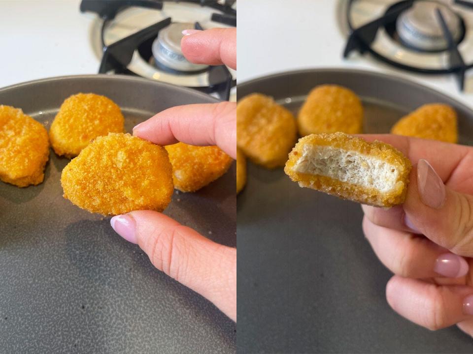 Cooked Tyson chicken nuggets