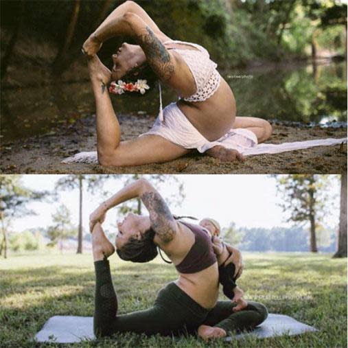 Yoga at 9 months pregnant