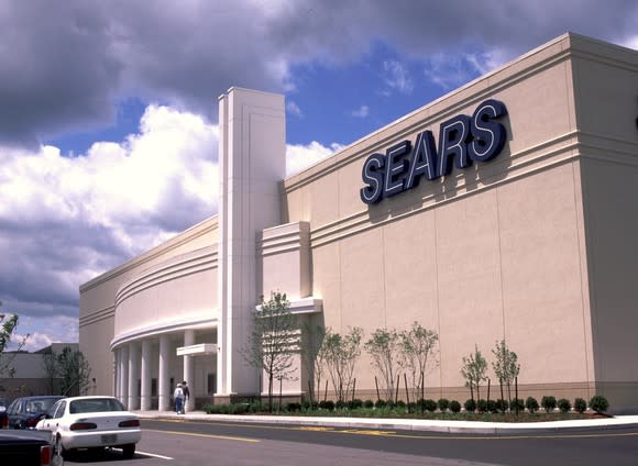 The exterior of a Sears store.
