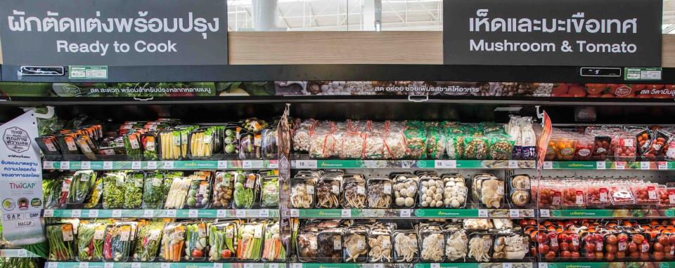 A Tesco Lotus shelf