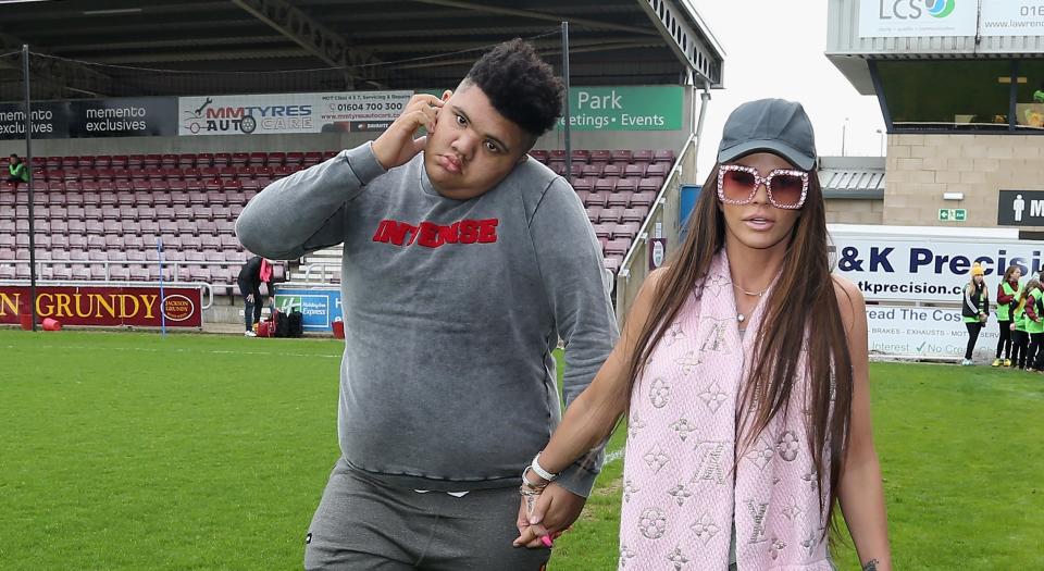 Katie Price says son Harvey is a fighter as he remains in intensive care. (Getty Images)