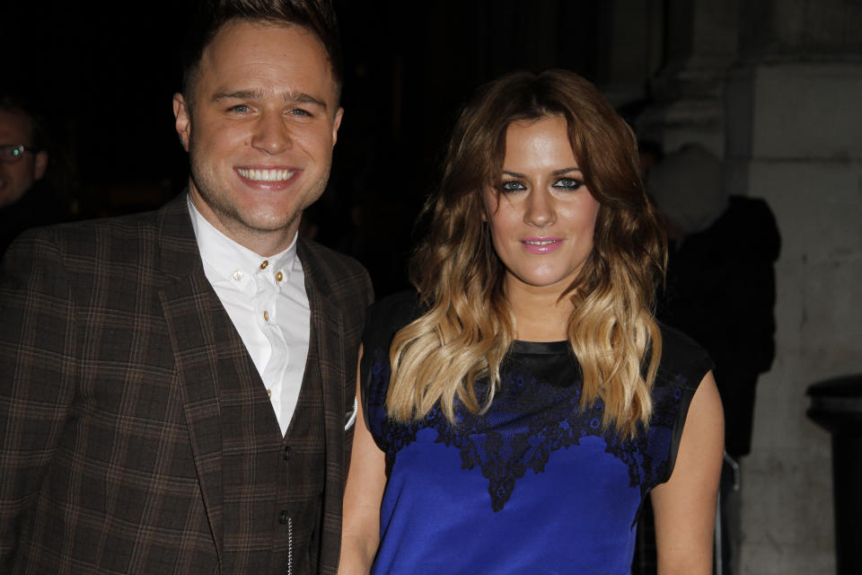 LONDON, UNITED KINGDOM - OCTOBER 29: Olly Murs & Caroline Flack seen arriving for the Pride of Britain awards on October 29, 2012 in London, England. (Photo by Simon James/FilmMagic)