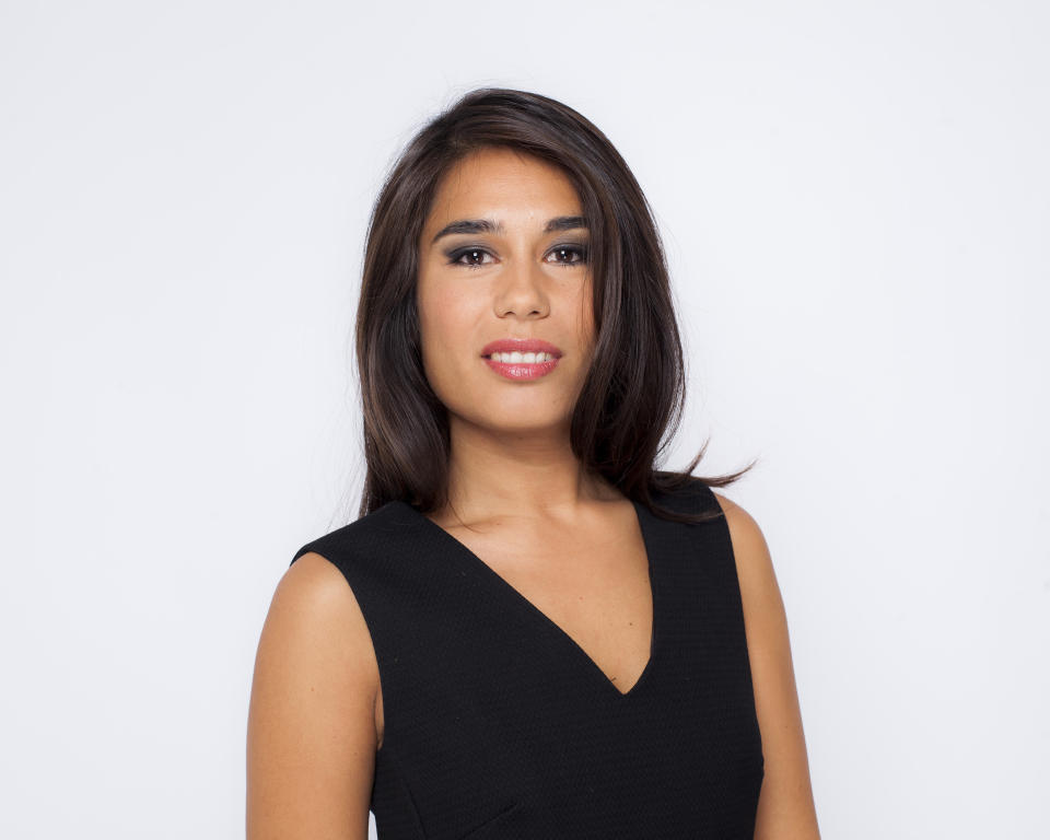 Emilie Tran Nguyen, journalist, photographed in Boulogne Billancourt (Photo by Stephane GRANGIER/Corbis via Getty Images)