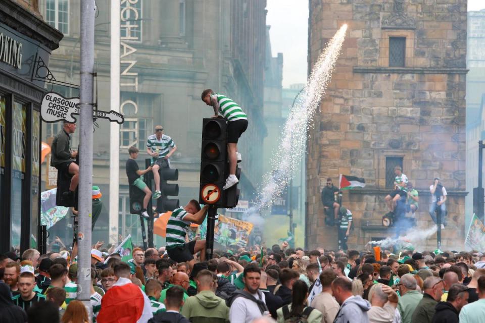 Celtic fans celebrate last year's title win <i>(Image: NQ)</i>