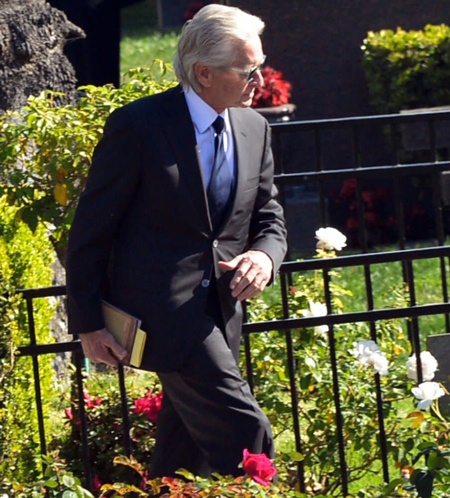 Michael Douglas arriving at his father, Kirk's, funeral | London Entertainment / Splash