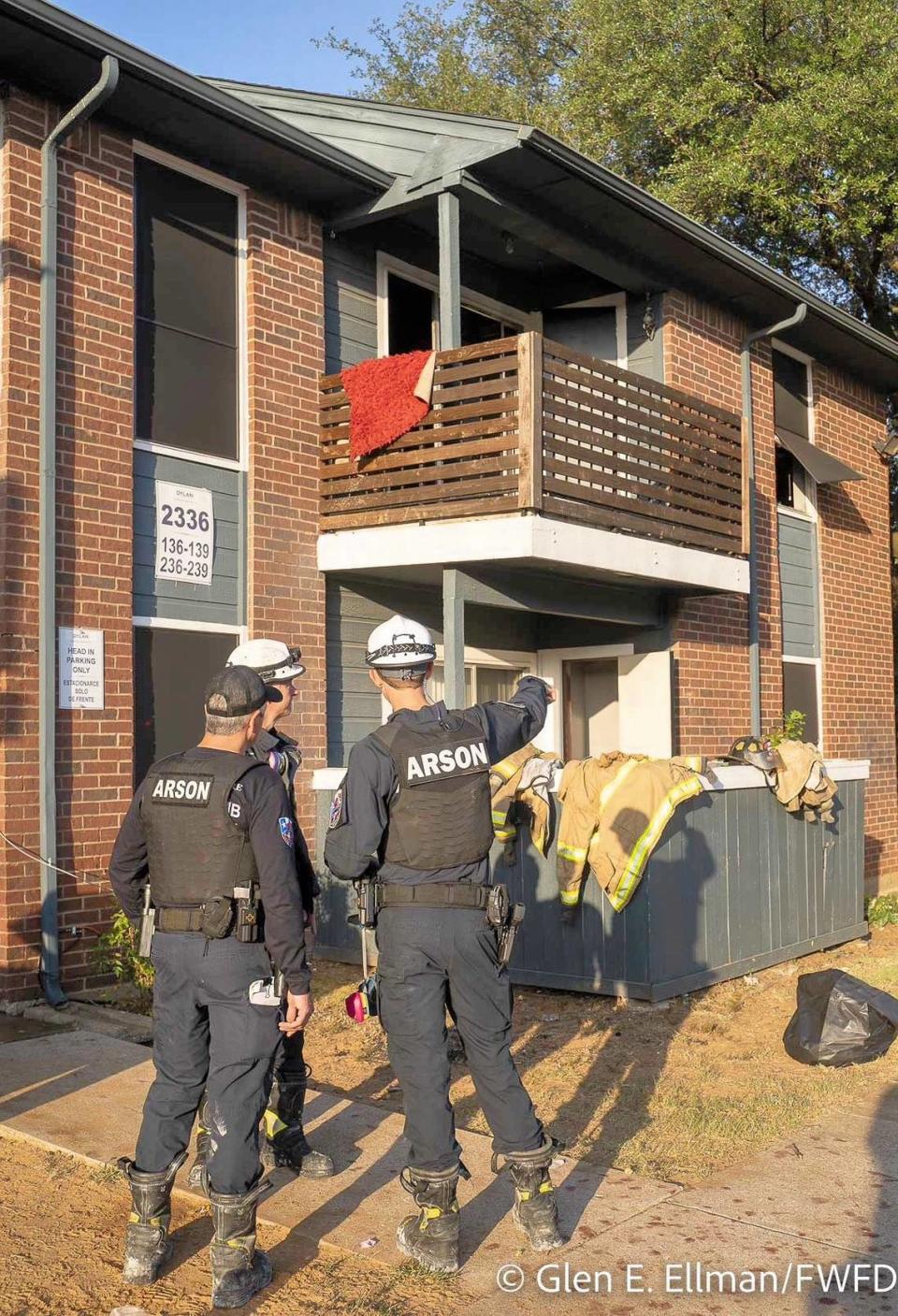 Two injured children were flown by helicopter to Parkland hospital in Dallas after an apartment fire in Fort Worth on Sunday, July 3, 2022. A man and two other children escaped from the apartment through a second-story window, firefighters said.