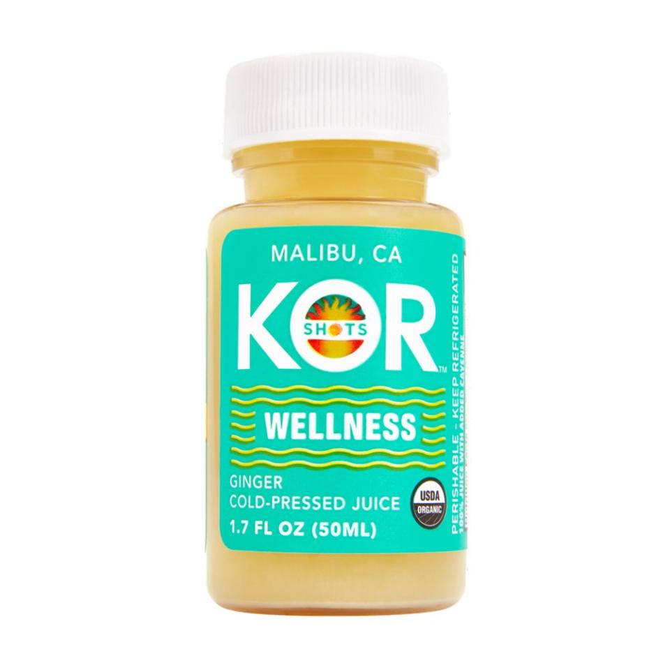 1) Kor Wellness Cold-Pressed Ginger Shot