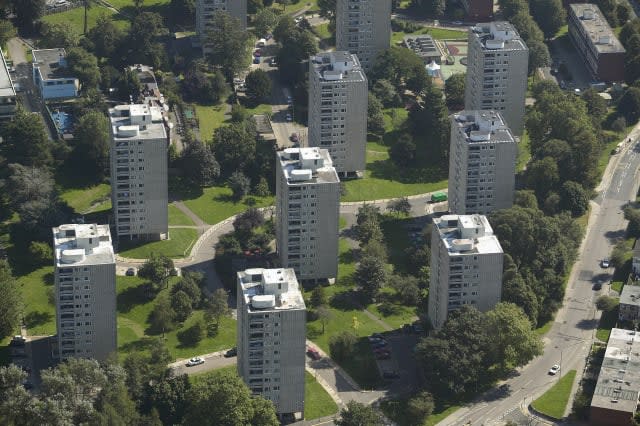 Aerial View of Apartments Blocks on a Council Estate, London, EnglandCreative image #: dv1774006License type: Royalty-freeP