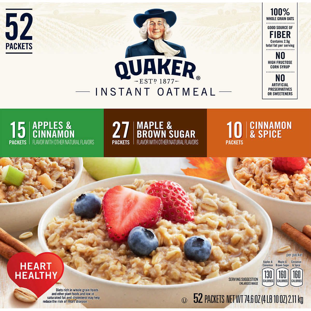 Quaker Oats Instant Oatmeal Variety Pack