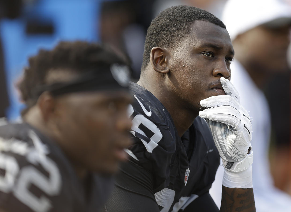 Aldon Smith is in jail once again. (AP Photo)