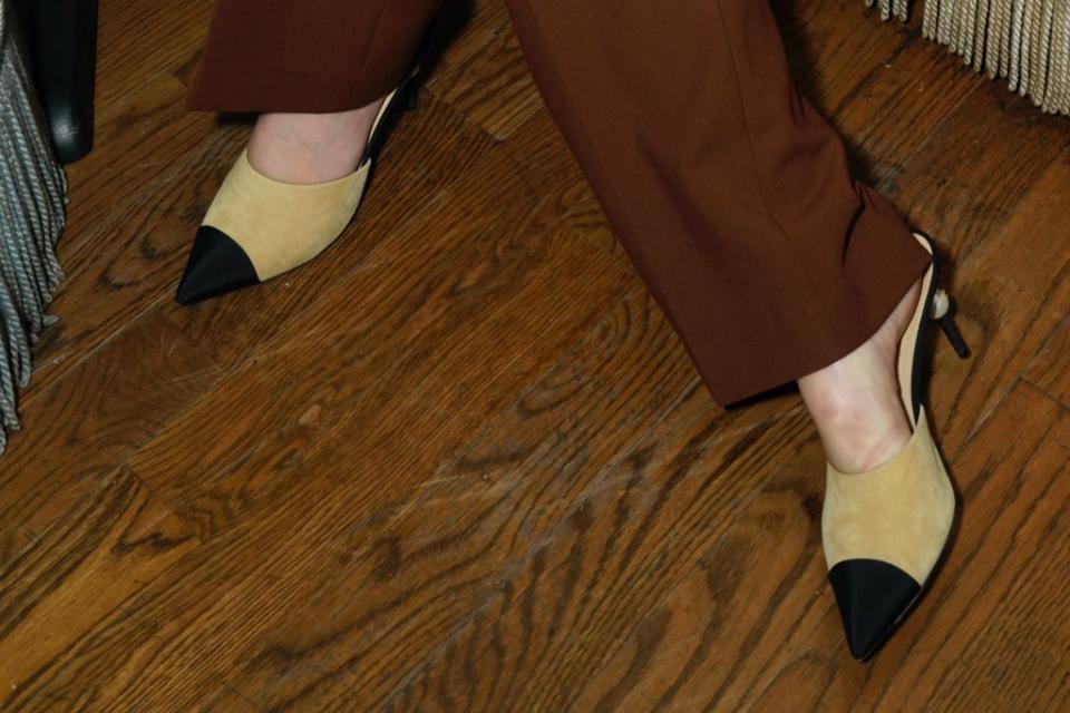 A closer look at Bush’s Chanel mules. - Credit: Presley Ann/Getty Images for Mejuri