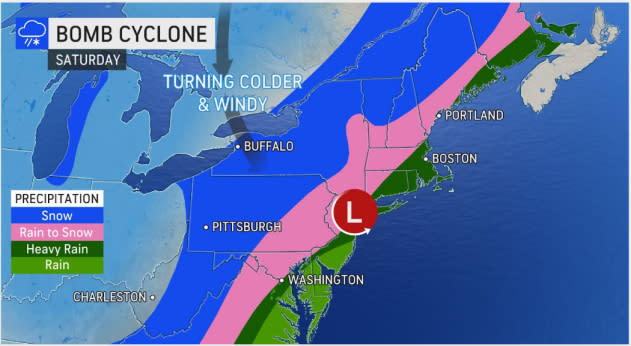 The National Weather Service has issued a winter storm watch, upping the amount of snow that south central Pennsylvania could see on Saturday.