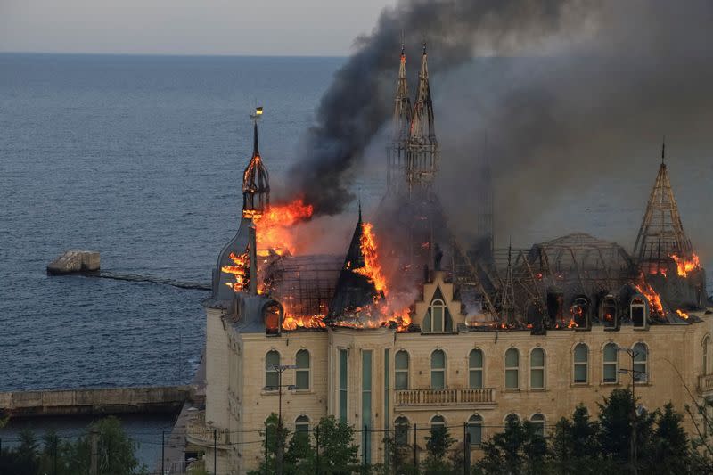 Aftermath of a Russian missile strike in Odesa