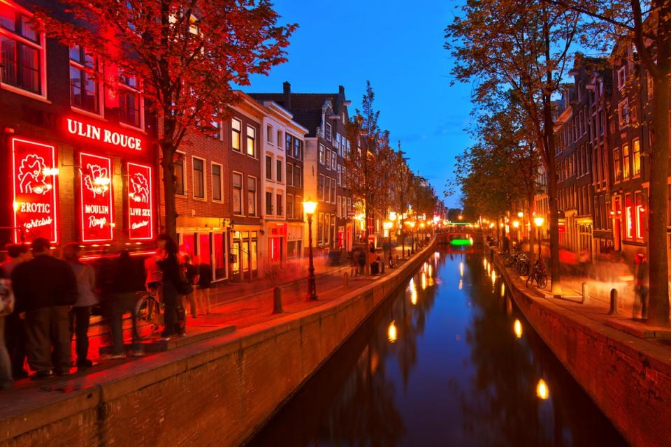 The De Wallen red light district is the largest and best-known in Amsterdam (Getty)