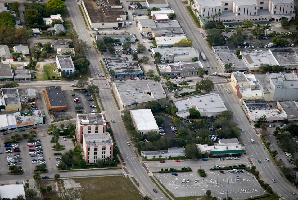 State Road 60, also known as the Twin Pairs, passes through downtown Vero Beach and across 14th Avenue Jan. 16, 2013.