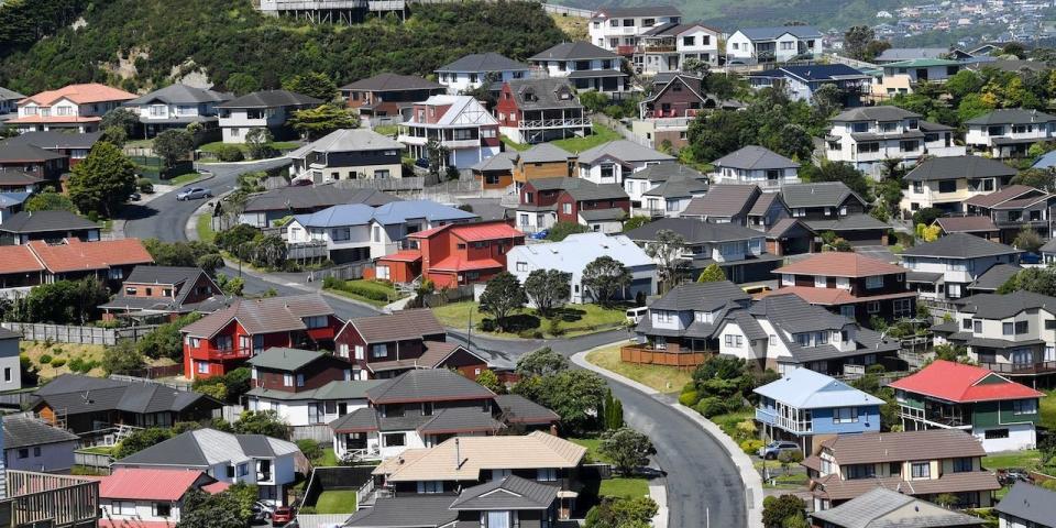 Photo taken on Dec. 11, 2020 shows houses in suburbs of Wellington, New Zealand.