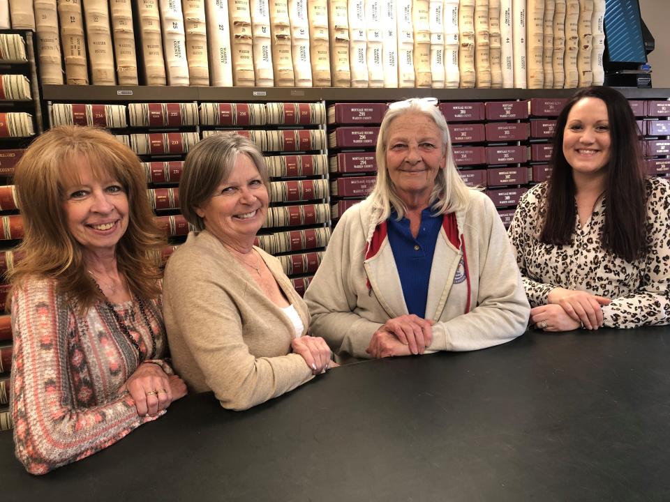 Warren County Recorder Polly Wright is retiring from her 16 years years serving as the county's recorder. Pictured with her are her office colleagues, left to right, Tami Jorgensen, Wright, Sharon Wiley, and Katie LaFollette.