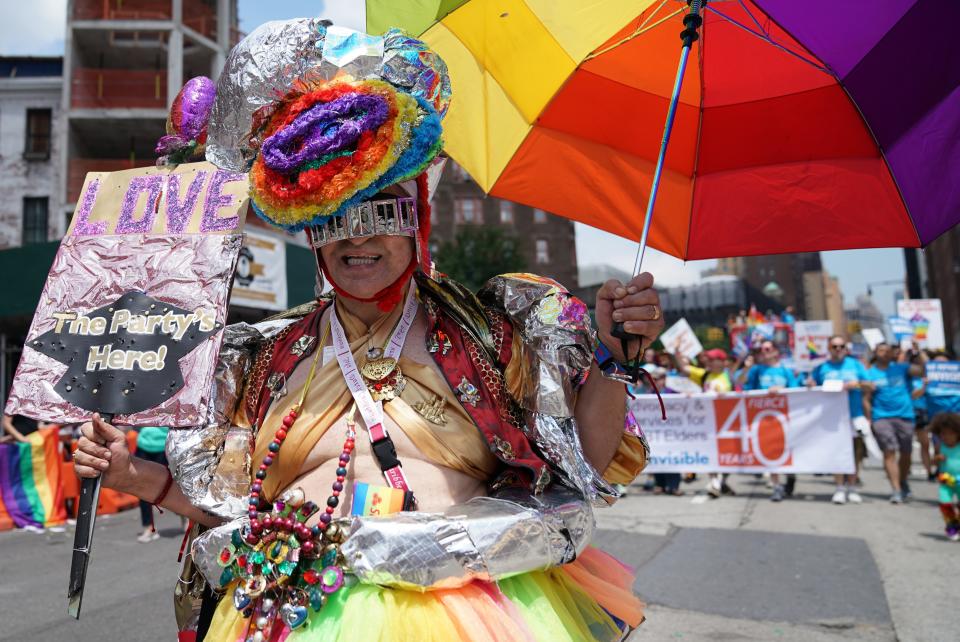 New Yorkers celebrate gay pride with annual parade