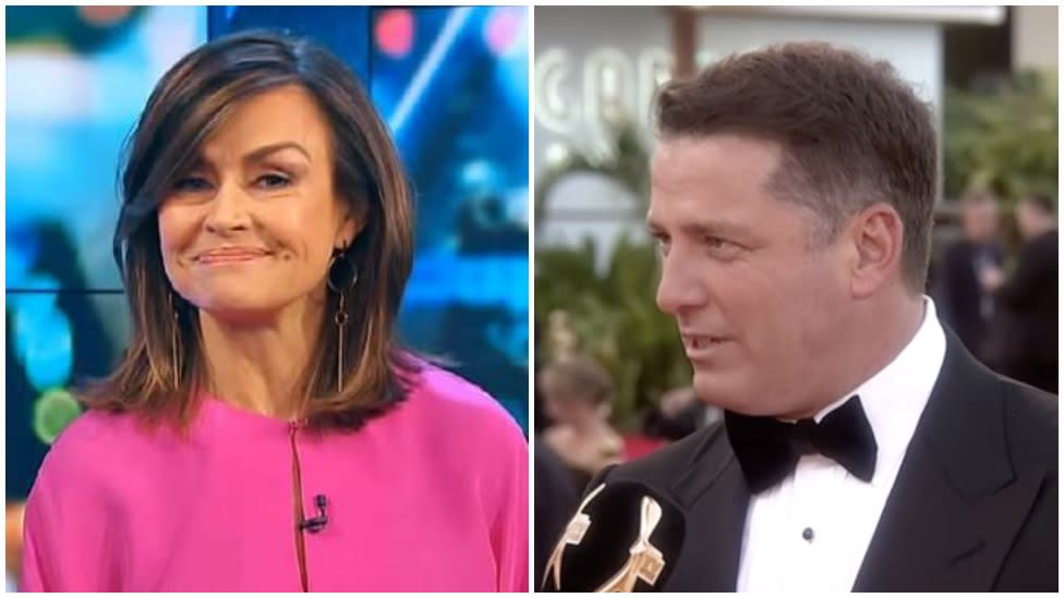 Lisa Wilkinson has revealed what really went down between her and Karl Stefanovic on the Logies red carpet. Photo: Channel 10/Channel 9