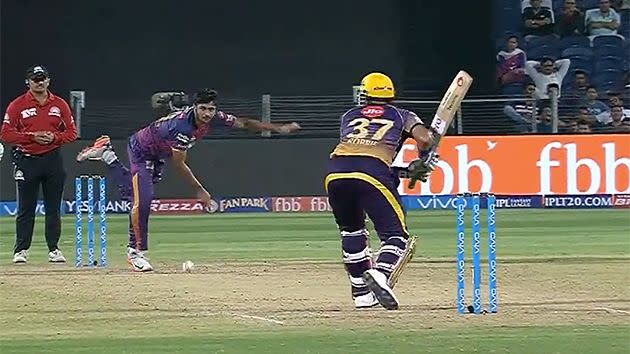 Thakur would love to have this one again. Pic: IPL