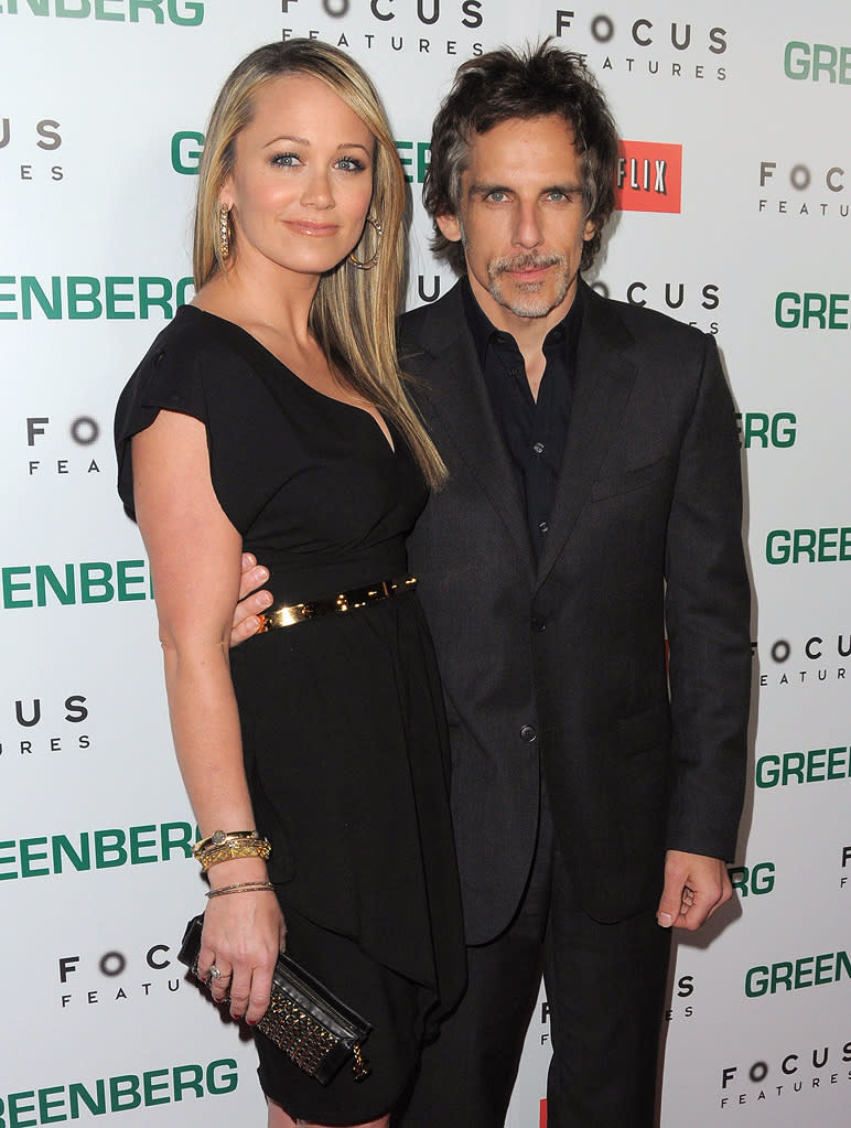 Greenberg LA Premiere 2010 Christine Taylor Ben Stiller