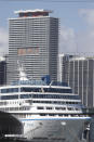 Oceania Cruises' Sirena is docked at PortMiami, Tuesday, March 31, 2020, in Miami. (AP Photo/Wilfredo Lee)