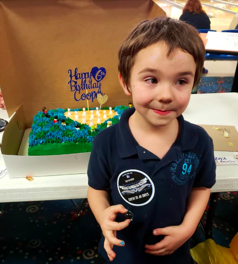 South Carolina boy Cooper, 6, pictured at his second birthday party. Source: Facebook/ Town of Port Royal Fire Department