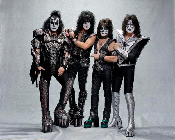 The quartet of KISS - (from left) Gene Simmons, Paul Stanley, Eric Singer and Tommy Thayer - will play their last-ever show at Madison Square Garden Dec. 2, 2023.