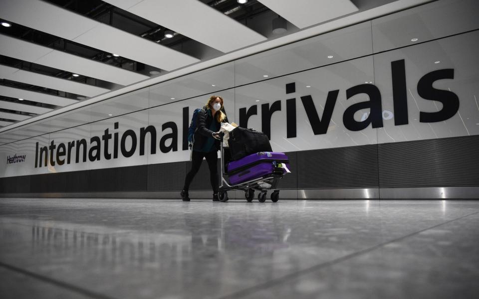 Travellers arriving in the UK from countries on the travel ban list will have to quarantine in a Government-approved hotel from February 15 - PA