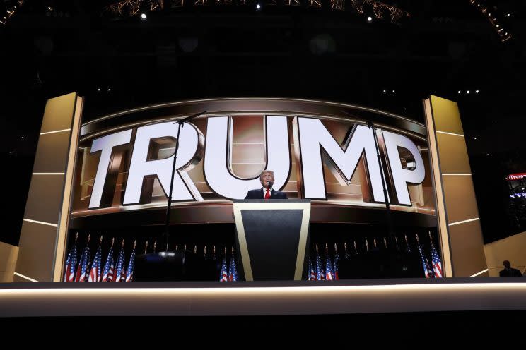 Donald Trump formally accepts the Republican nomination on July 21 at the Republican National Convention in Cleveland. (Photo: Carolyn Kaster/AP)