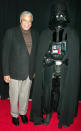 <p>Actor James Earl Jones, who voiced Darth Vader in multiple films, posed with the infamous Sith lord at the premiere. (Photo: Jim Spellman/WireImage)</p>