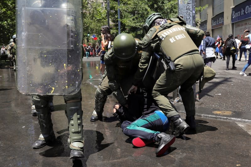 Protest against Chile's government in Santiago