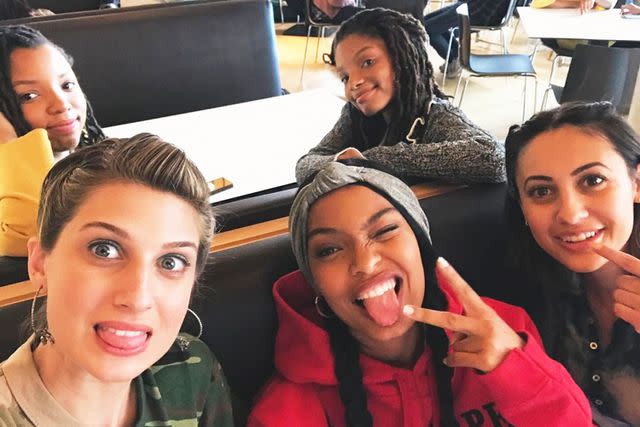 <p>Emily Arlook/Instagram</p> Emily Arlook, Yara Shahidi, Francia Raisa, Chloe and Halle Bailey in 'Grown-ish'