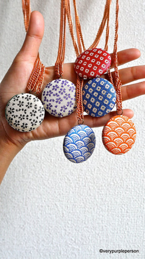 Fabric Covered Necklaces 