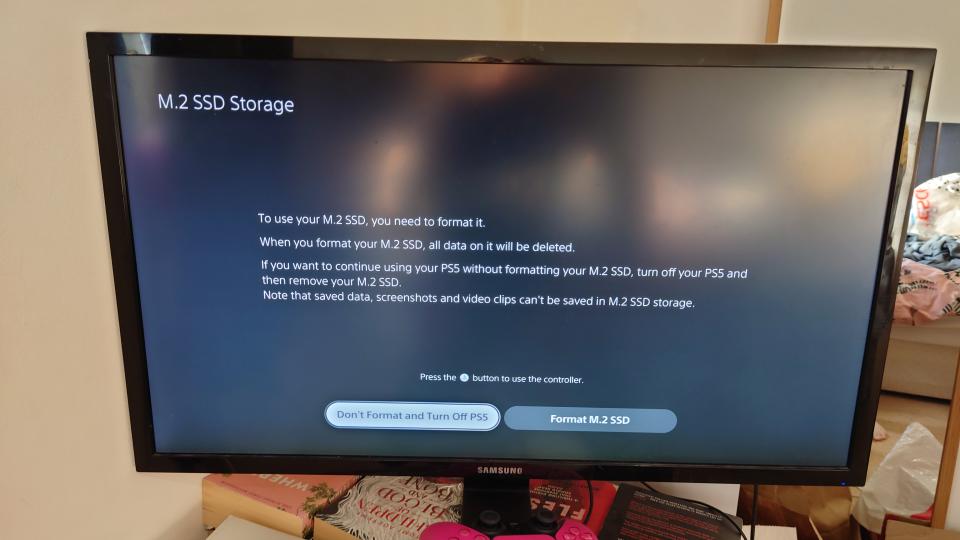 Formatting PS5 SSD