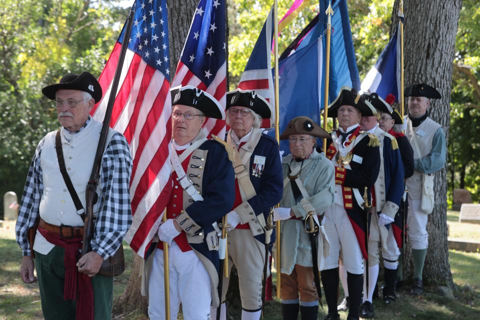 The MISSAR Color Guard stands at attention, ready to present the colors on Sept. 24, 2023.