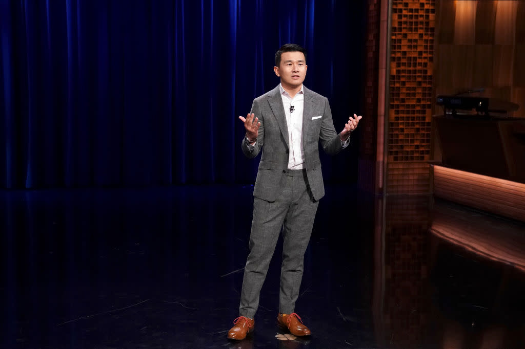 THE TONIGHT SHOW STARRING JIMMY FALLON -- Episode 1047 -- Pictured: Comedian Ronny Chieng performs on April 12, 2019 -- (Photo by: Andrew Lipovsky/NBC/NBCU Photo Bank)