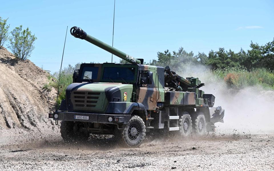 Ukraine deployed French Caesar self-propelled artillery systems (pictured) in Odesa, making any potential assault by Russia on the city much harder - EMMANUEL DUNAND 