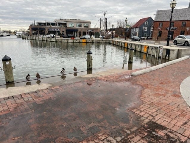 Much of the flooding from the day before at the Annapolis City Dock had receded by the afternoon on the first day of the Maryland General Assembly session on Jan. 10, 2024. Elected officials, including the Senate president and governor, noted the flooding during their pre-session press conferences on Wednesday morning.