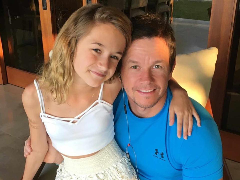 <p>Rhea Wahlberg Instagram</p> Mark Wahlberg and Ella Rea Wahlberg embrace for a photo